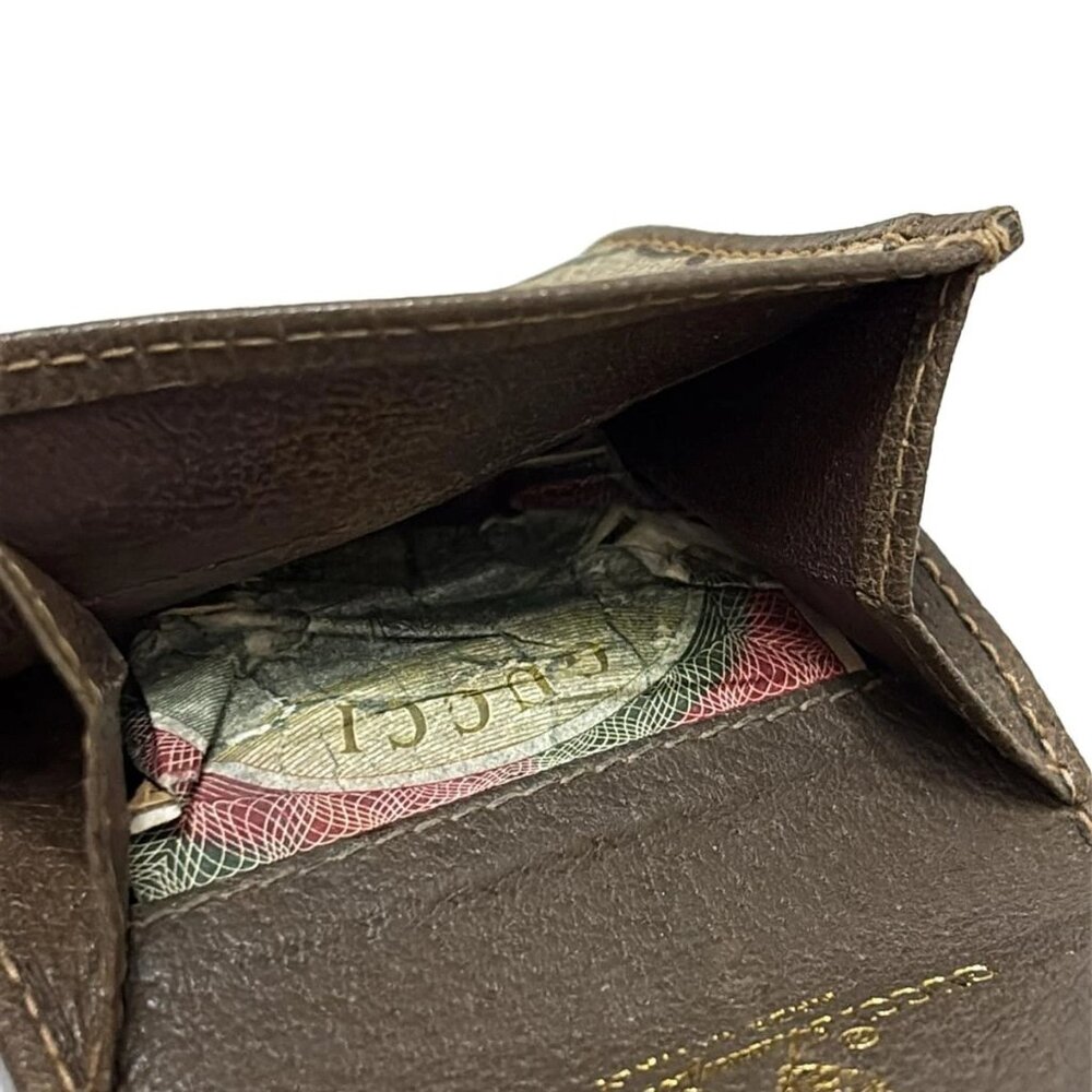 GUCCI Accessory GG Supreme Beige Dark Brown PVC Wallet bran172-101725 - Picture 3 of 4